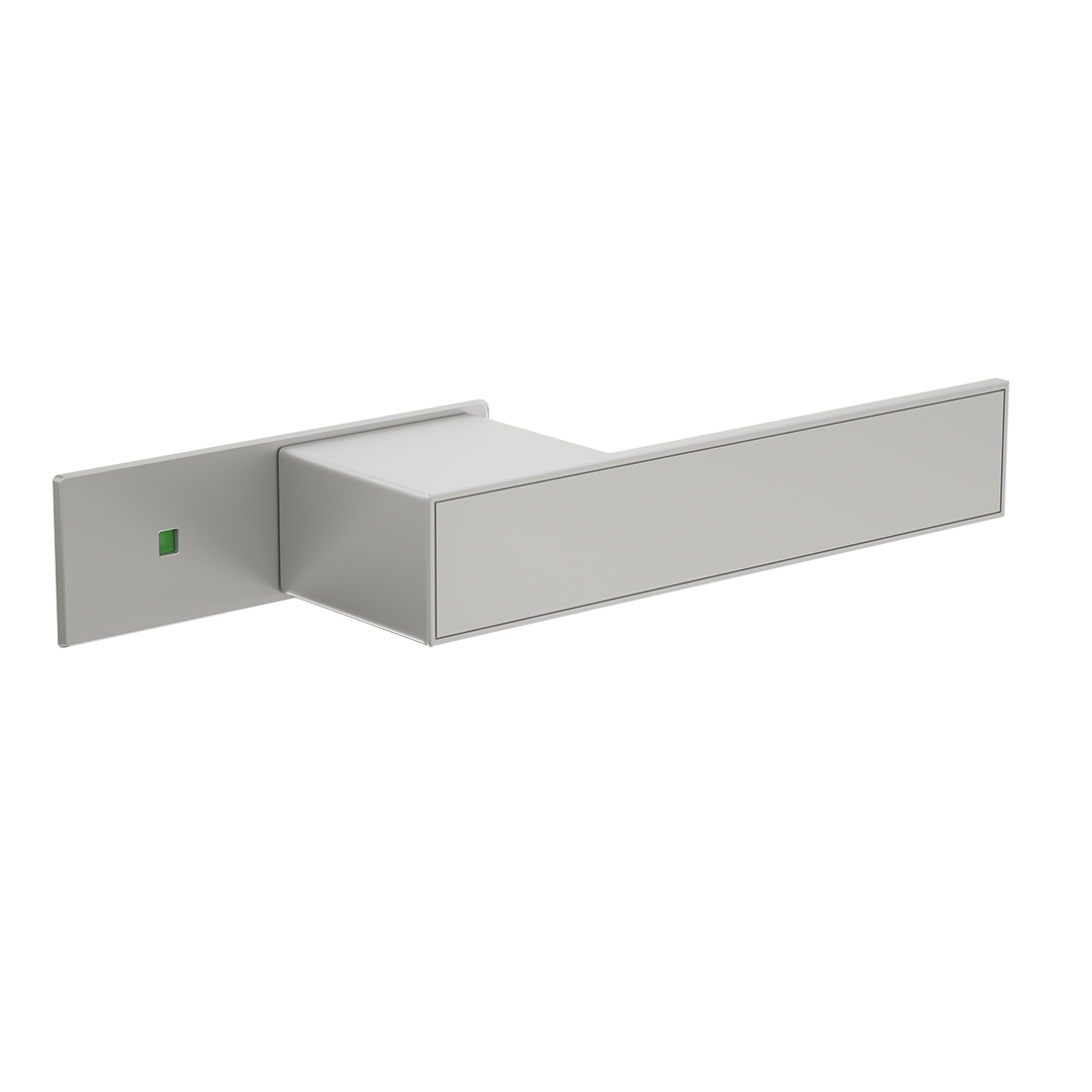 Joc minimalista de poms de porta de vidre blanc mat de Yalis